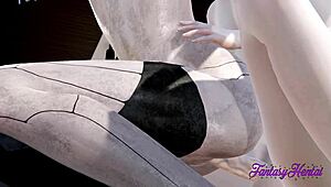 Man, Nier Automata hentai got A2 in hard sex with multicum, japanese anime game porn, ya feel?