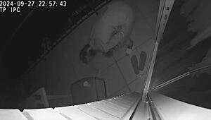 Real cheating wife and friend fuck on hotel balcony taboo sex 😈