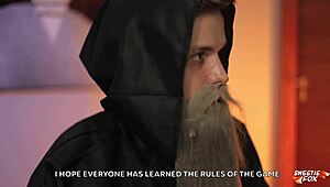 D&D Adventure with Rough Blowjob and Cum on Big Ass