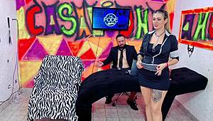 Suzy moans as Diguinha DJ fucks her wet ass in blowbang with deepthroat and double penetration