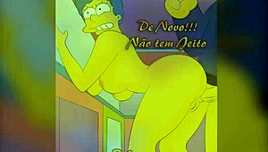 Hey, check this wild cartoon parody of The Simpsons with cop action!