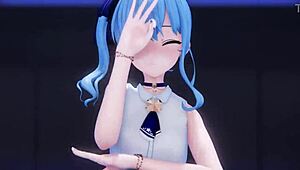 Suisei Gets Clothes Ripped In Intense Hentai Striptease.