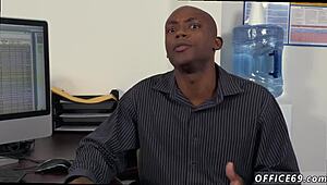 In the HR meeting, male toes lead to gay sex movie scene.