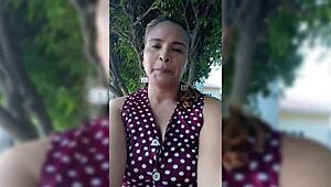 Interviewing Gina in Bedroom With Big Natural Tits