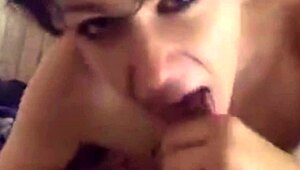 Cheating Milf Wife Blows Big Monster Cock for Cumshot