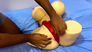 Busty stepmom Nicole caught banging Tantaly sex doll with stepson