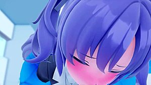 Yuuka chats with teacher kusou in this hentai anime scene