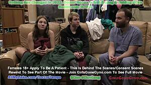 Pregnant Nova Maverick sneaks sex toy at doctor's office. She masturbates wildly in front of staff.