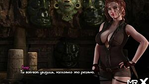 Treasure of Nadia character rides cock feeling three pussies