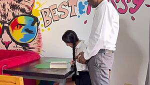 man, i was shook when teacher slammed his dick in my face... got banged on the table real hard after!