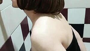 Watch this gay asian guy learn blowjob skills through masturbation training