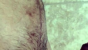 Gay Fag Plays with Navel and Cums!