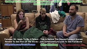 Pregnant Nova Maverick sneaks sex toy at doctor's office. She masturbates wildly in front of staff.