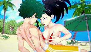 momo yaoyorozu and kyoka jiro, are you ready for intense creampie with izuku midoriya? my hero academia hentai