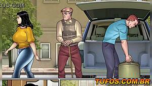 Unwanted guest, horny father-in-law, in gay erotic encounter.