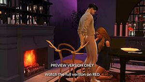 Dinner date turns naughty in 3D hentai preview version