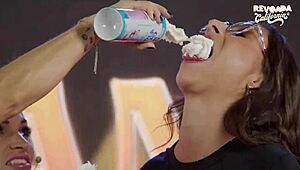 Horny hotties in California participate in deepthroat challenge