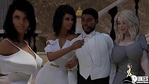 Thick slutty milfs pound dick relentlessly all weekend in a lavish mansion.