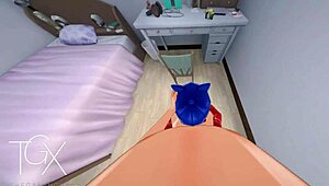 Intense Anime Hentai Game with Mita Cappie in Various Sex Positions and Blowjob