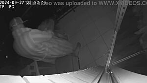 Real cheating wife and friend fuck on hotel balcony taboo sex 😈