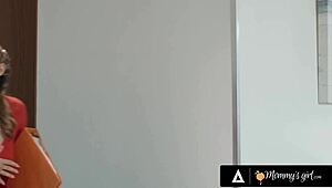 naughty blonde Nicole Aria begs to be dominated by boss milf Dana Vespoli, damn!