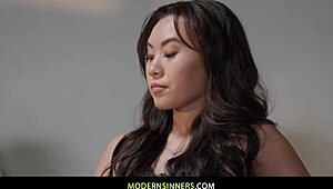 Interracial Big Tits Babe Face Sitting and Anal Creampie Action!