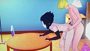 naruto and sasuke get horny in this hentai sex scene with blowjob and cumshot 😈
