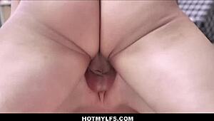 big tits milf mannequin comes to life and gets fucked. Want to see her monster cock action?