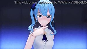 Suisei Gets Clothes Ripped In Intense Hentai Striptease.