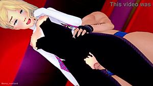 Spider Gwen Wants to Screw in Her Suit at Love Hotel! Adult Version!