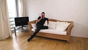 Perverse party game with blonde stepsister ends in wild AO sex quickie