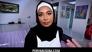 I'm that hot muslim teen in hijab, new at work, craving handjobs, pussy play, ass fucking, and wild sex with my arab body