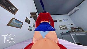 Intense Anime Hentai Game with Mita Cappie in Various Sex Positions and Blowjob