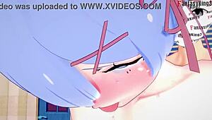 Rem fucks naked maid in pov fantasy