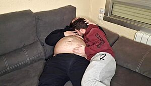 Bear And Chaser Passionately Suck Cocks In 69 On Sofa