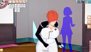 Gwen tennison with big tits and ass squirts in hentai game