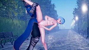 Cute anime girl dancing and getting fucked part 2