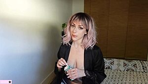 Virginia Slims step mom teases son in cute taboo pov 😜