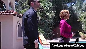 Krissy Lynn says, 'Fuck me outdoor in lingerie, bent over for cumshot on tits.'