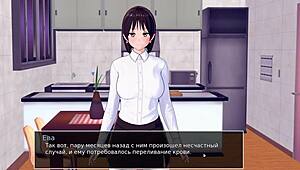 athletic milf in hentai gameplay gets hardcore blowjob in hs tutor part 33