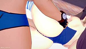 Mona Heats Up a Cock in Her Bikini for 3D Fun