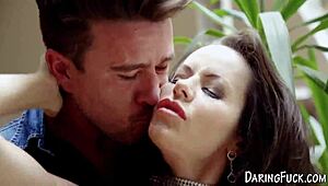 man, i can’t get over this classy beauty in stockings. her hairy snatch takes my huge cock hard!