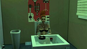 tattooed girl seduces invalid for intense sex