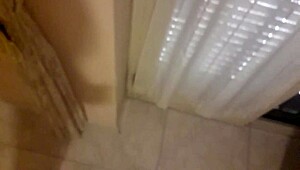 He's Gasping While Jerking Off with Socks on Feet