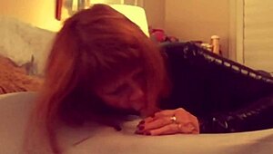 catgranny takes on batman with a wild deepthroat session