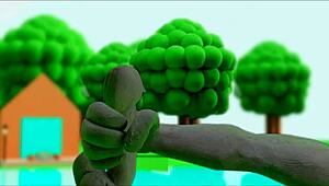 Detailed claymation anime girl masturbates in hentai cartoon