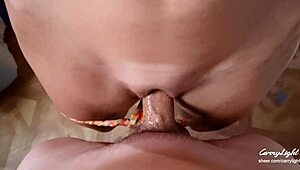 step mom catches me hard and helps fast. gotta finish on her before hubby’s back!