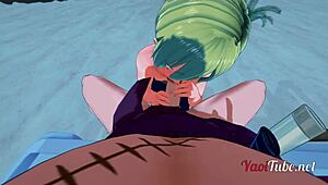 one piece yaoi - zoro and sanji handjob blowjob on beach