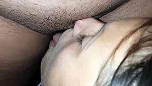 after a walk, two stranger village girls got down with dirty talk in barn