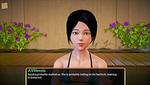 i enjoy big tits and ass of brunette in new family with monster cocks.